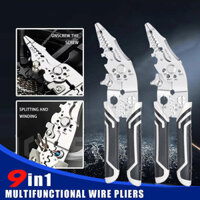 Dụng cụ sửa chữa thợ điện - Kìm tuốt dây đặc biệt dành cho thợ điện khuỷu tay - Cờ lê lục giác bên ngoài có thể điều chỉnh - Để uốn, tháo gỡ dây - Kìm cắt dây 9 trong 1