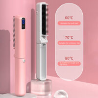 Dụng cụ tạo kiểu tóc di động Lược chải tóc chống bỏng Lược máy duỗi tóc ion di động Usb có thể sạc lại Bàn chải gỡ rối làm nóng nhanh cho du lịch Người mua Đông Nam Á'
