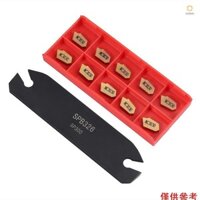 Dụng cụ tiện tiện SPB326 26mm Công cụ cắt rãnh xẻ xẻ xẻ rãnh với 10 chiếc GTN-3 SP300 Chèn cacbua cắt