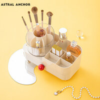 Dụng cụ trang điểm xoay tối giản hiện đại có gương để bàn làm việc