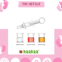 Dụng cụ uống thuốc ăn sữa cho bé Haakaa. 100% silicone cấp y tế, dạng xilanh