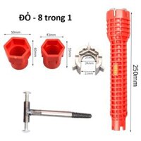 Dụng Cụ Vặn, Tháo Vòi Nước- Tuýp Vặn Ống Nước Đa Năng - Đỏ- 8 trong 1