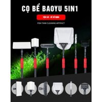 Dụng Cụ Vệ Sinh 5 Trong 1 Baoyu BT90 BT120 - Chà Vệ Sinh Đa Năng Bể Cá