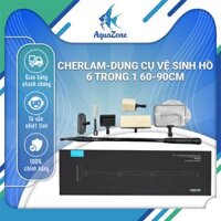Dụng cụ vệ sinh bể cá thủy sinh Cherlam 6 trong 1, cọ chà hồ, cạo rêu, bọt biển lau kính, lưới, cào sỏi tiện lợi