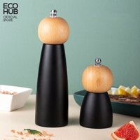 Dụng cụ xay tiêu đen và muối biển ECOHUB màu đen dạng đẹp (Pepper Grinder) | E00394