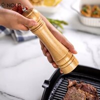 Dụng Cụ Xay Tiêu Muối Gia Vị Cầm Tay 8 Inch Pepper Mill Grinder KSD05 Chất Liệu Gỗ Có Thể Điều Chỉnh Độ Nhuyễn