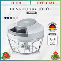 Dụng Cụ Xay Tỏi Ớt, Thực Phẩm Lebenlang LBL3939 - Lưỡi Xay Bén -  Dây Rút Tiện Lợi - Dung Tích 450ml - Hàng Chính Hãng