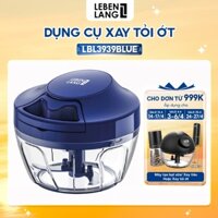 Dụng cụ xay tỏi ớt, thực phẩm Lebenlang LBL3939, 450ml, lưỡi xay bén, dây rút tiện lợi - chính hãng