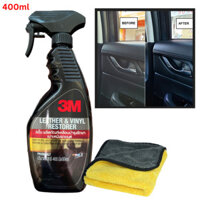 Dung Dịch Chăm Sóc Nội Thất Xe ,Dưỡng Ghế Da Ô Tô 3M Leather & Vinyl Restorer 3M 39040LT (Thái) 400ml Tặng Khăn - 40LT