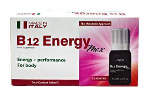 Dung dịch đạm uống B12 Energy Max cung cấp năng lượng - Hộp 10 Lọ x 10ml