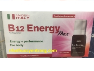 Dung dịch đạm uống B12 Energy Max cung cấp năng lượng - Hộp 10 Lọ x 10ml