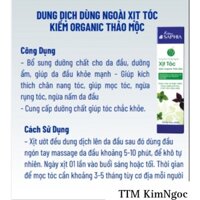 DUNG DỊCH DÙNG NGOÀI XỊT TÓC KIỀM ORGANIC THẢO MỘC