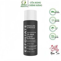 Dung dịch KARMEL loại bỏ tế bào chết Paula's Choice Skin Perfecting 2% BHA Liquid Exfoliant 30ml