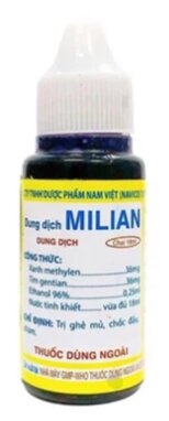 Dung dịch Milian OPC hỗ trợ điều trị nhiễm virus ngoài da, chàm, chốc lở (Lốc 10 chai x 18ml)