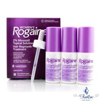 Dung dịch mọc tóc nữ Rogaine 2% Minoxidil Topical Solution 60ml *3chai | New 2024 |