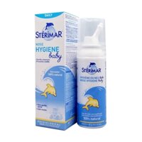 Dung dịch muối biển xịt mũi trẻ em Sterimar nose Hygiene baby Pháp 50ml cá heo vàng