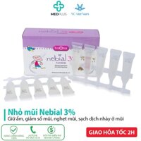 Dung dịch nhỏ mũi Buona Nebial 3% Flaconcini - Giảm Sổ Mũi, Nghẹt Mũi - Hộp 20 ống