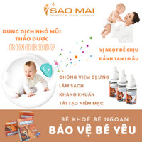 DUNG DỊCH NHỎ MŨI CHO TRẺ EM RINOBABY VỊ NGỌT 1 HỘP 3 CHAI 10ML