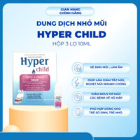 Dung Dịch Nhỏ Mũi Muối Ưu Trương HYPER CHILD 3 Lọ Cho Bé