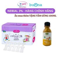 Dung dịch nhỏ mũi Nebial / Nebianax 3% Flaconcini - Nước muối ưu trương (hộp 20 ống 5 ml) - Hàng chính hãng