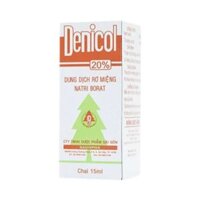 Dung dịch rơ miệng Denicol 20% trị tưa lưỡi, lở miệng, sưng lợi (chai 15ml)