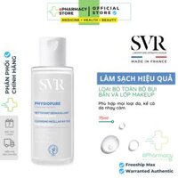 Dung Dịch Rửa Mặt, Tẩy Trang Dành Cho Mặt, Vùng Mắt Và Môi SVR Physiopure Eau Micellaire Chai 75ml - PEM75