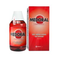 Dung dịch súc miệng họng Medoral 250ml hỗ trợ điều trị nhiễm khuẩn họng, loét miệng (chai 250ml)