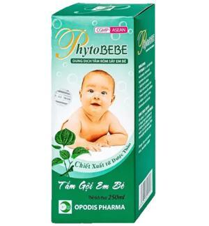 Dung dịch tắm rôm sảy em bé phyto bebe opodis 250ml