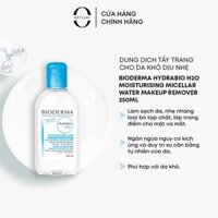 Dung dịch tẩy trang Bioderma Hydrabio H2O Moisturising Micellar Water makeup remover 250ml dành cho da khô BDRMKR02