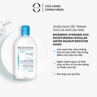 Dung dịch tẩy trang Bioderma Hydrabio H2O Moisturising Micellar Water makeup remover 500ml dành cho da khô BDRMKR01