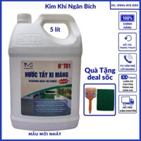 Dung dịch tẩy xi măng chất tẩy xi măng ht01 can 5L tẩy rong rêu tạp chất  dính trên các mặt sàn nền gạch nhà