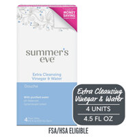 Dung dịch thụt rửa vệ sinh phụ khoa Summer's Eve Douche Extra Cleansing Vinegar & Water, 4 x 133ml