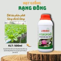 Dung Dịch Thủy Canh Hydroponic (chai 500ml) - bổ sung dinh dưỡng thiết yếu cho cây thủy canh- Hạt giống Rạng Đông Sỉ