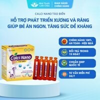 Dung dịch uống bổ sung canxi Calci Nano Milk Tảo Biển hộp 20 ống