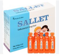 Dung dịch uống Sallet 2mg/5ml (Salbutamol) – Điều trị hen suyễn, viêm phế quản (Hộp 10 ống x 5ml)