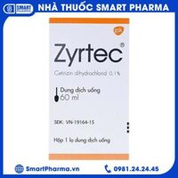 Dung dịch uống Zyrtec GSK giảm viêm mũi dị ứng, mày đay (60ml)