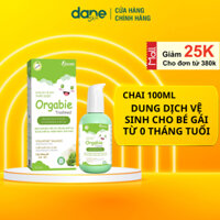Dung Dịch Vệ Sinh Cho Bé Gái Orgabie Tradimed Từ Sơ Sinh Đến Dậy Thì 100 ml, Có Thể Thay Thế Sữa Tắm