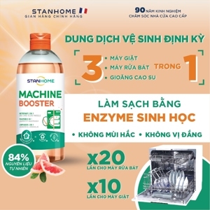 Dung dịch vệ sinh lồng giặt, máy rửa chén Stanhome Machine Booster 500ml