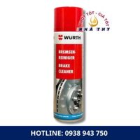 Dung dịch vệ sinh má phanh ô tô Wurth Brake Cleaner