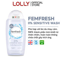 Dung dịch vệ sinh phụ nữ cao cấp cho da nhạy cảm Femfresh 0% Sensitive Intimate Wash 250ml