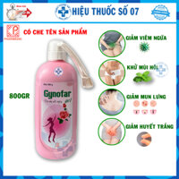 Dung dịch vệ sinh phụ nữ Gynofar gel 800ml, ddvs có che tên sản phẩm
