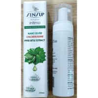 Dung dich vệ sinh phụ nữ Sensup Bọt Trầu Không chai 200ml giúp khử mùi hôi, làm sạch nhẹ nhàng,ngăn ngừa sự pt vi khuẩn