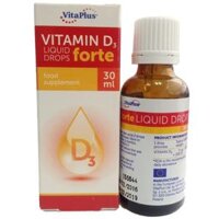 Dung dịch Vitamin D3 Forte Vitaplus bổ sung vitamin D chống còi xương (30ml)