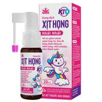 Dung dịch xịt họng Nhất Nhất Kid, hỗ trợ ngăn ngừa viêm họng, amidan, đau rát họng