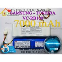 (DUNG LƯỢNG 7000 mAh) PIN ROBOT HÚT BỤI NÂNG CẤP SAMSUNG - TOSHIBA VC-RB100  BẢO HÀNH 9 THÁNG