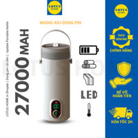 DÙNG PIN Bình đun nước siêu tốc mini du lịch bình nước bệnh viện đa năng 400ml tự ngắt khi sôi DÙNG PIN 27000 mAh