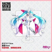 Đứng Quà Tặng Hatsune Miku Kagamine Rin Kagamine Len Megurine Luka [Hatsune Miku] Đế Đua Hatsune Anime Ngoại Vi Hai Lớp Acrylic Đứng Để Bàn Con lắc Quà Tặng Học Sinh