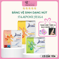 (DÙNG THỬ)  Băng vệ sinh Tampon JESSA dạng nút, set lẻ dùng thử- Đi bơi thoải mái, thoáng mát