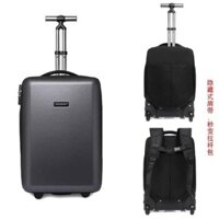 Dung Tích Lớn Vỏ Cứng Công Sở Du Lịch Lên Máy Bay Vali 19 Inch Nhẹ Đôi Vai Kéo Ba Lô Túi Đi Học Nam Nữ