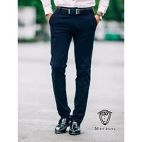 [DUNGSHINSTORE] Quần Kaki Nam Hàn Quốc Mẫu Cực Bền, Chống Nhăn, Chống Bai Màu - Màu Xanh Tối